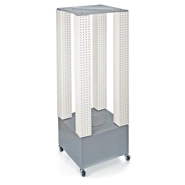 Multi-Tower Pegboard Floor Revolving Display Panel Size 4"W x 48"H